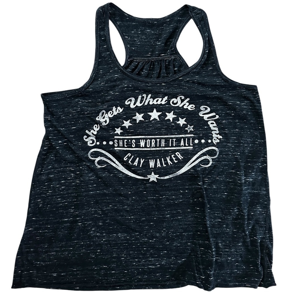 Clay Walker Concert Tank – “She Gets What She Wants” Graphic – Size M - Picture 2 of 6